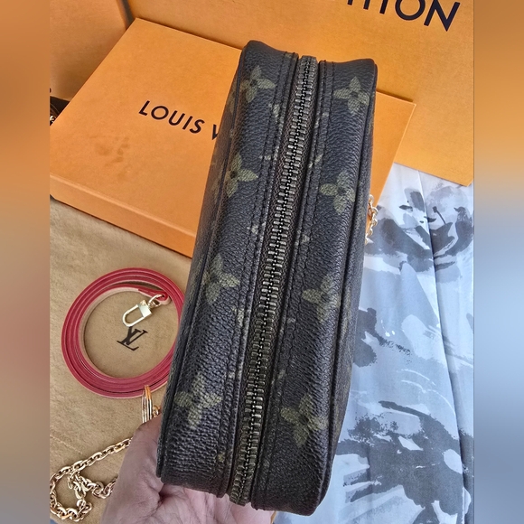VINTAGE Louis Vuitton Monogram Trousse 18 Cosmetic Pouch Women's Crossbody Bag🤎 - Picture 12 of 17